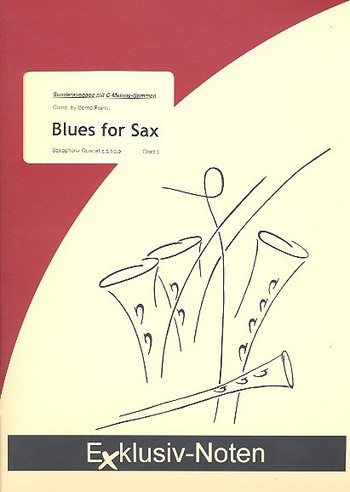 Blues for Sax for 4 saxophones  (with C-melody-saxophone)  score and parts