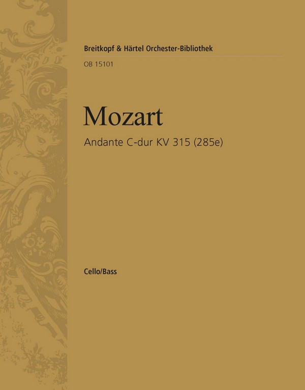 Andante C-Dur KV315  für Flöte und Orchester  Violoncello / Kontrabass
