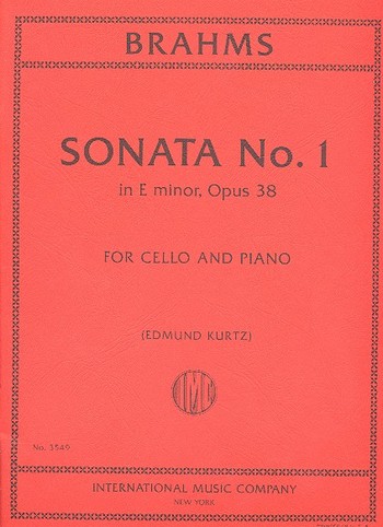 Sonate e-Moll Nr.1 op.38&nbsp;&nbsp;für Violoncello und Klavier&nbsp;&nbsp;
