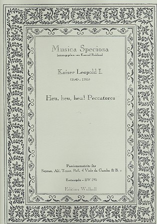 Heu heu heu Peccatores&nbsp;&nbsp;für SATB, 4 Viole da gamba und Bc&nbsp;&nbsp;Partitur und Stimmen