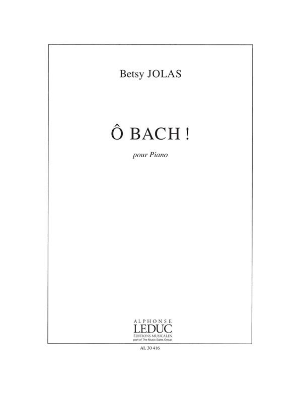 O Bach   pour piano  