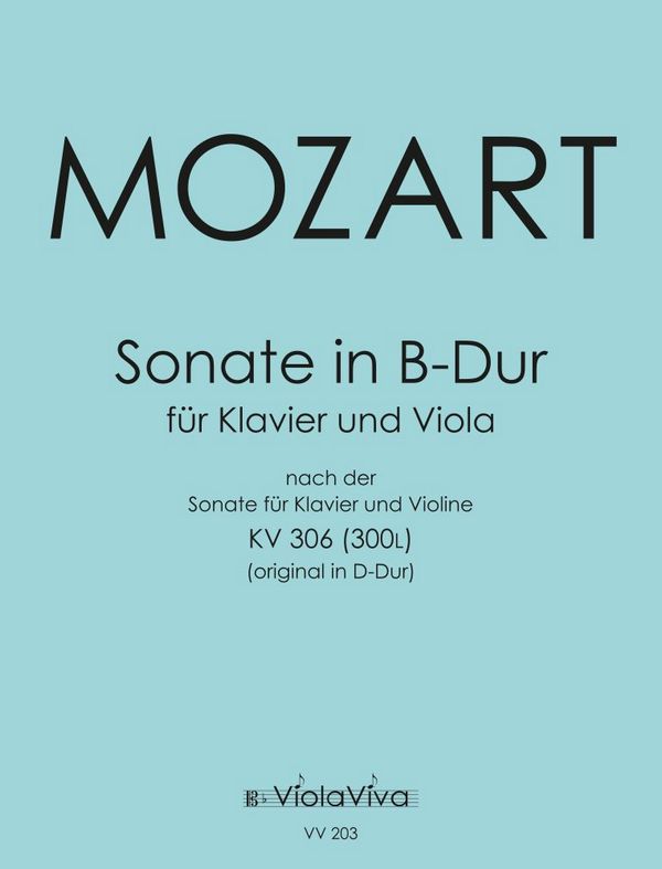 Sonate B-Dur KV306 für Violine und Klavier  für Viola und Klavier  