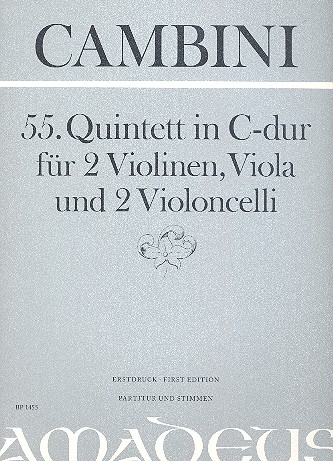 Quintett C-Dur Nr.55 für 2 Violinen,  Viola und 2 Violoncelli  Partitur und Stimmen