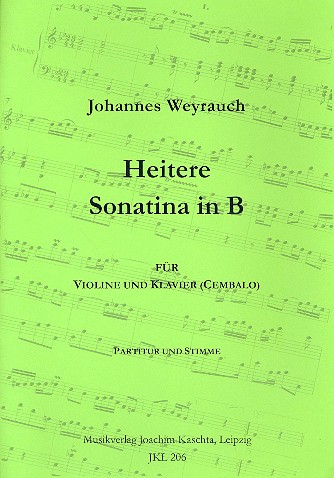 Heitere Sonatina B-Dur&nbsp;&nbsp;für Violine und Klavier&nbsp;&nbsp;
