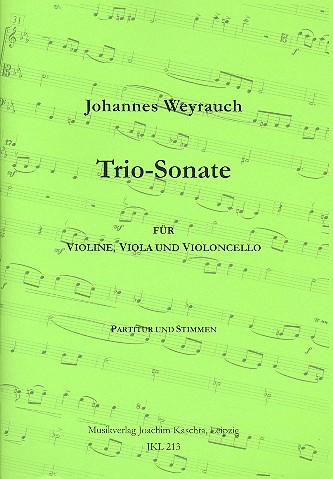 Sonate für Violine, Viola&nbsp;&nbsp;und Violoncello&nbsp;&nbsp;Partitur und Stimmen