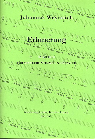 Erinnerung für Gesang (mittel)&nbsp;&nbsp;und Klavier&nbsp;&nbsp;