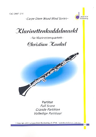 Klarinettenkuddelmuckl  für 3 Klarinetten und Bassklarinette  Partitur und Stimmen