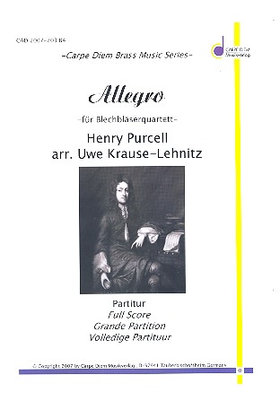 Allegro für 2 Trompeten, Posaune  und Tuba  Partitur und Stimmen