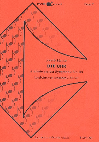 Andante aus Sinfonie Nr.101 für  Piccolotrompete, Trompete, Horn, Posaune  und Tuba,  Partitur und Stimmen