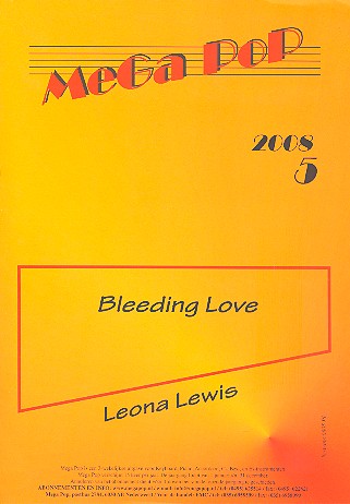 Bleeding Love: für Klavier (en)&nbsp;&nbsp;(mit Text und Gitarrenakkorden)&nbsp;&nbsp;