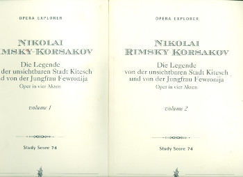 Die Legende von der unsichtbaren Stadt Kitesch und von der Jungfrau  Fewronija  Studienpartitur und Libretto (in 3 Bänden) (kyr/frz)