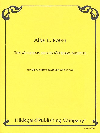 3 Miniaturas para las Mariposas Ausentes  for clarinet, bassoon and piano  parts