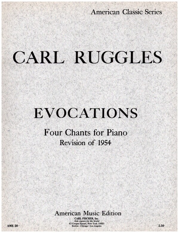 Evocations - 4 chants&nbsp;&nbsp;for piano&nbsp;&nbsp;