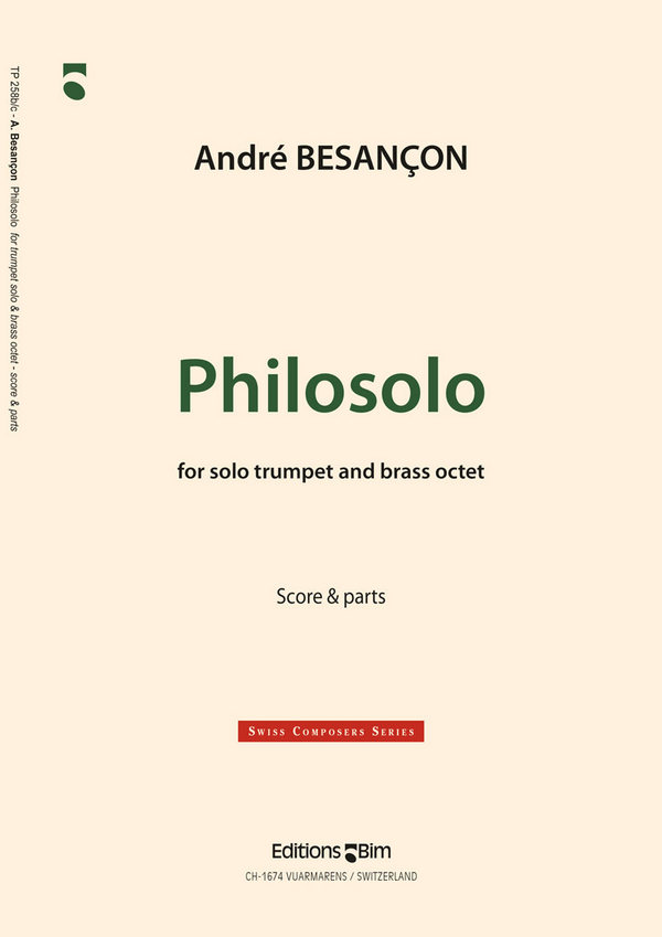 Philosolo &nbsp;&nbsp;for trumpet and brass octet&nbsp;&nbsp;score and parts