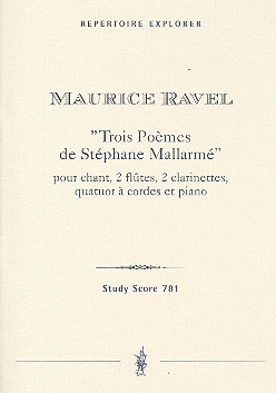 3 poèmes de Stéphane Mallarmé für  Gesang, 2 Flöten, 2 Klarinetten, Streichquartett  und Klavier,  Studienpartitur