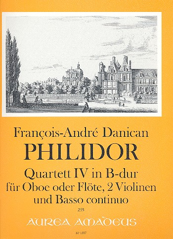 Quartett B-Dur Nr.4&nbsp;&nbsp;für Oboe (Flöte), 2 Violinen und Bc&nbsp;&nbsp;Partitur (=Klavier) und Stimmen