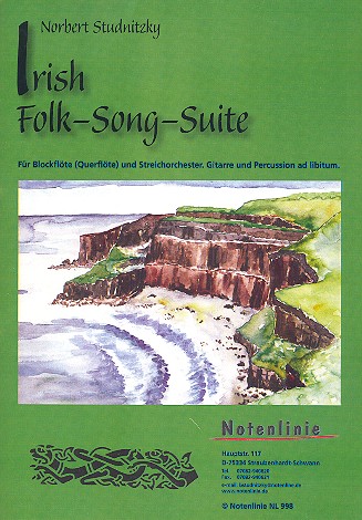 Irish Folk-Song-Suite&nbsp;&nbsp;für Sopran (Flöte) und Streichorchester (Gitarre u. Percussion ad lib)&nbsp;&nbsp;Partitur