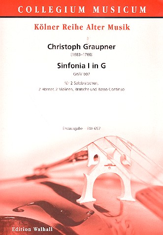 Sinfonia G-Dur Nr.1 GWV607  für 2 Violen, 2 Hörner, 2 Violinen, Viola und Bc  Partitur