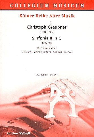 Sinfonia G-Dur Nr.2 GWV608  für 2 Violen, 2 Hörner, 2 Violinen, Viola und Bc  Partitur