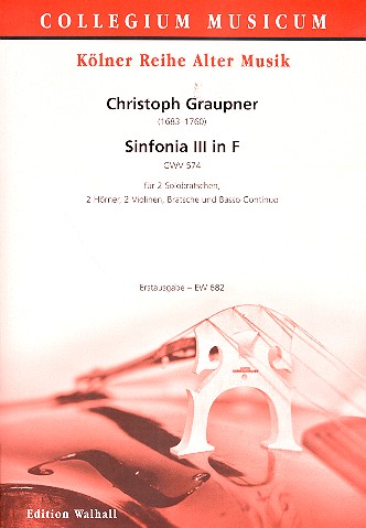 Sinfonia F-Dur Nr.3 GWV574  für 2 Violen, 2 Hörner, 2 Violinen, Viola und Bc  Partitur