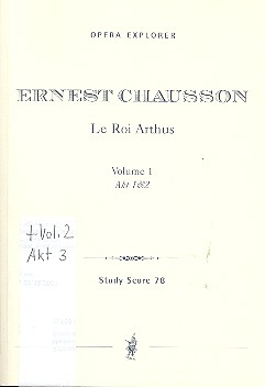 Le roi Arthus    Studienpartitur in 2 Bänden (frz)