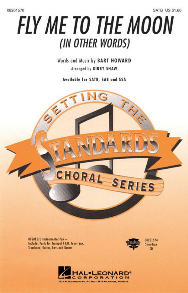 Fly me to the Moon (in other Words)  for mixed chorus (SATB) and piano  score