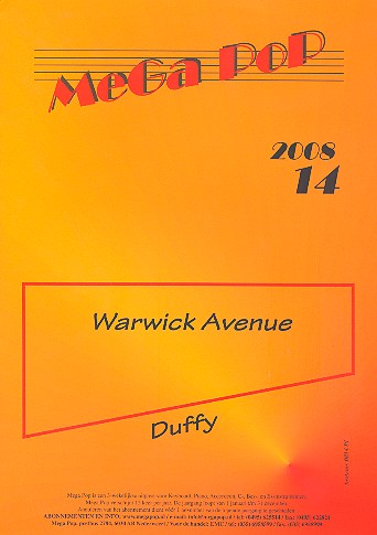 Warwick Avenue: für Klavier (en)&nbsp;&nbsp;(mit Text und Gitarrenakkorden)&nbsp;&nbsp;