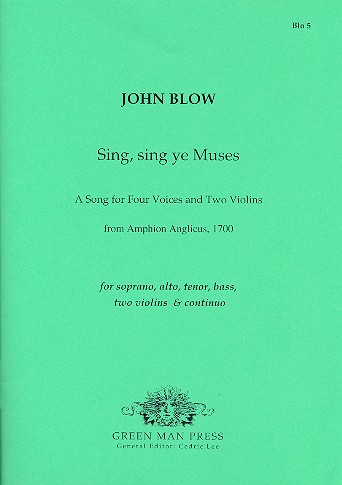Sing sing ye Muses for soli (SATB),  2 violins and bc  score and parts