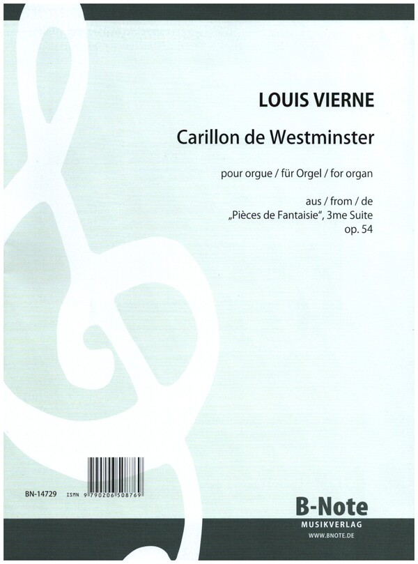 Carillon de Westminster op.54,4  für Orgel  