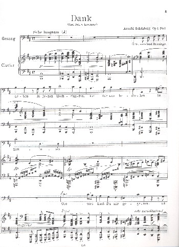 Dank op.1,1  für Bariton und Klavier  