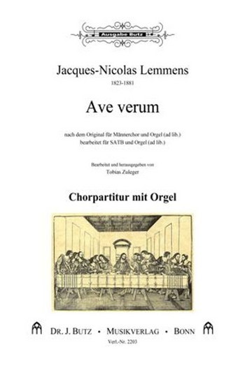Ave verum  für gem Chor a cappella (Orgel ad lib)  Partitur