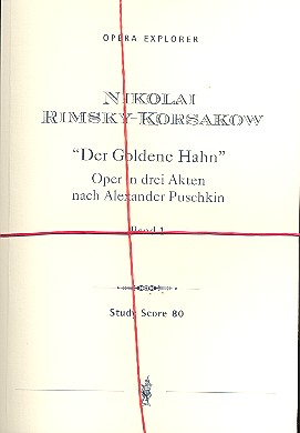 Der Goldene Hahn  Studienpartitur und Libretto in 3 Bänden (kyr)  