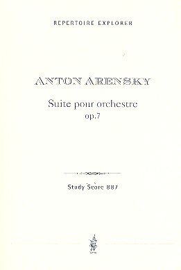 Suite op.7   für Orchester  Studienpartitur