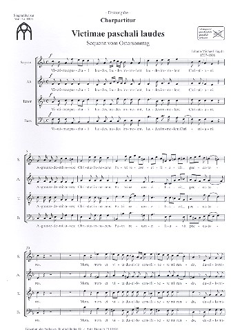 Victimae paschali laudes  für gem Chor und Orchester  Chorpartitur