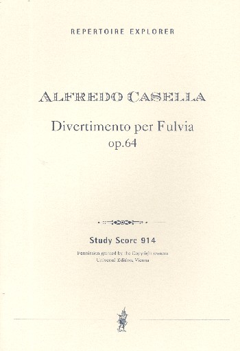 Divertimento per Fulvia op.64  für Orchester  Studienpartitur