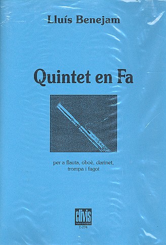 Quintett F-Dur für Flöte, Oboe,  Klarinette, Horn und Fagott  Partitur und Stimmen