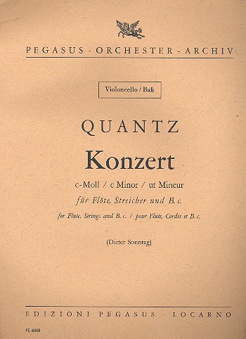Konzert c-Moll für Flöte, Streicher und Bc  Violoncello/Kontrabass  