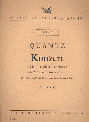 Konzert c-Moll für Flöte, Streicher und Bc  Violine 1  