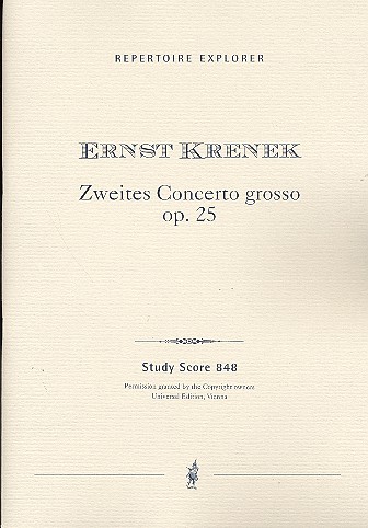 Concerto grosso Nr.2 op.25 für Orchester  Studienpartitur  
