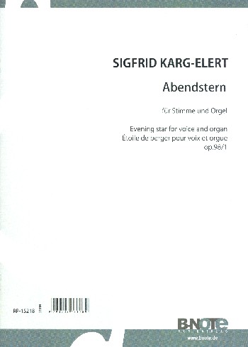 Abendstern op.98,1 für Gesang und Orgel    