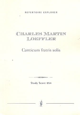 Canticum fratris solis für Gesang und  Orchester  Studienpartitur