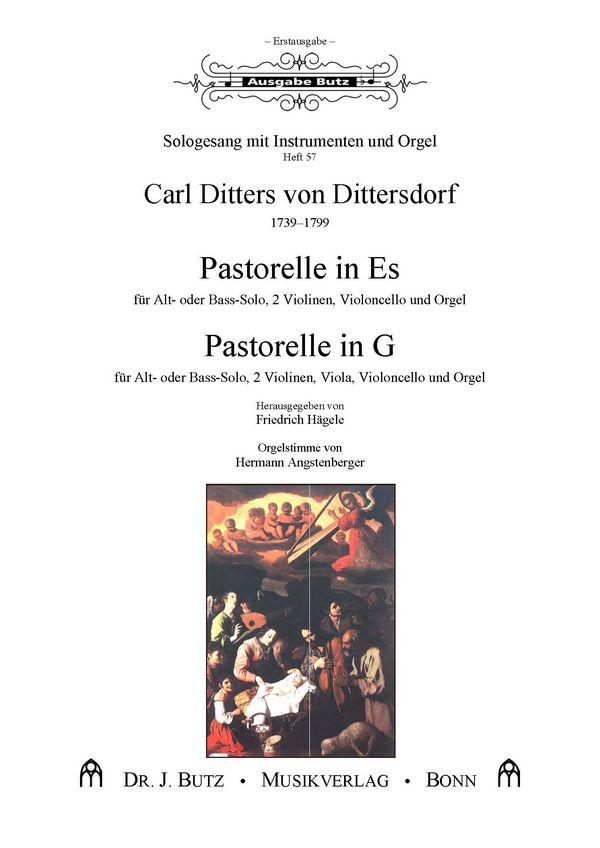 2 Pastorellen  für Alt (Bass), Streicher und Orgel  Partitur und Stimmen