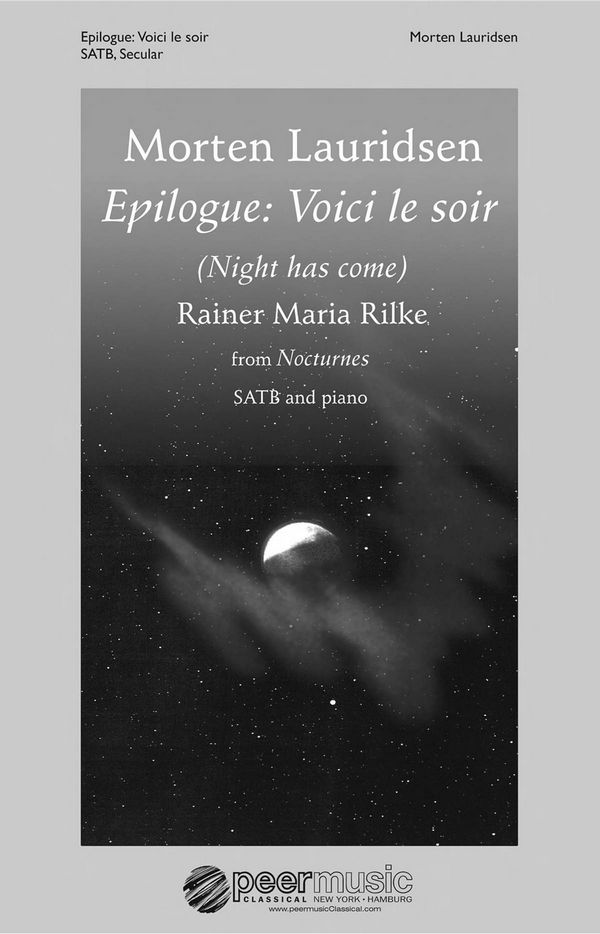 Epilogue - Voici le soir  for mixed chorus and piano  score