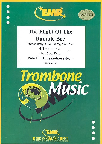 The Flight of the Bumble Bee&nbsp;&nbsp;for 4 trombones&nbsp;&nbsp;score and parts