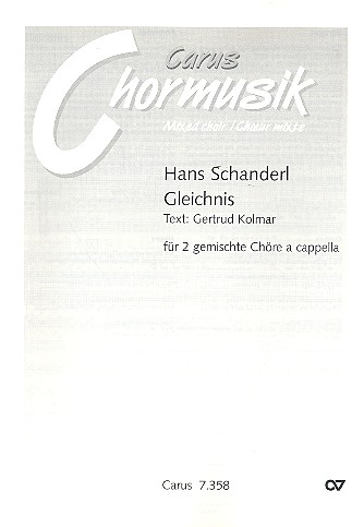 Gleichnis für 2 gem Chöre a cappella  Partitur  