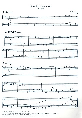 Bewahre uns Gott&nbsp;&nbsp;für Orgel&nbsp;&nbsp;