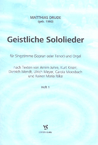 Geistliche Sololieder Band 1:  für Sopran (Tenor) und Orgel (Klavier)  