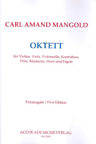 Oktett F-Dur für Flöte, Klarinette, Horn, Fagott,&nbsp;&nbsp;Violine, Viola, Violoncello und Kontrabass&nbsp;&nbsp;Partitur und Stimmen