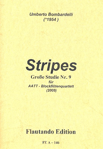 Stripes für 4 Blockflöten (AATT)  4 Spielpartituren  