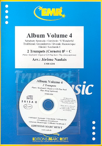 Album vol.4 (+CD) for 2 trumpets (cornets)&nbsp;&nbsp;(piano/keyboard/organ ad lib)&nbsp;&nbsp;score and parts